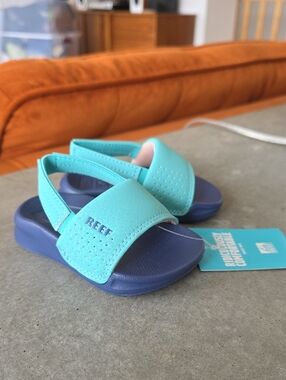 Reef Baby Turquoise and Navy Sandals